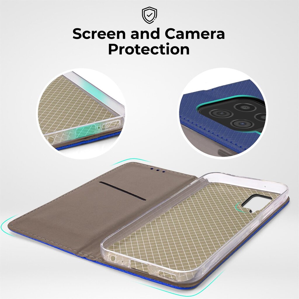 Moozy Case Flip Cover Samsung A22 4G:lle, tummansininen hinta ja tiedot | Puhelimen kuoret ja kotelot | hobbyhall.fi