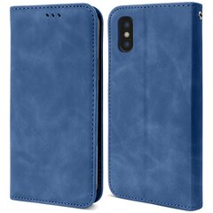 Moozy Marble Blue Flip Case iPhone X:lle, iPhone XS:lle hinta ja tiedot | Puhelimen kuoret ja kotelot | hobbyhall.fi