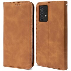 Moozy Marble Brown Flip Case Samsung A52s 5G:lle ja Samsung A52:lle hinta ja tiedot | Puhelimen kuoret ja kotelot | hobbyhall.fi