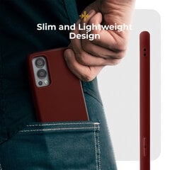 Moozy Minimalist -sarjan silikonikotelo OnePlus Nord 2 -puhelimelle, viininpunainen hinta ja tiedot | Puhelimen kuoret ja kotelot | hobbyhall.fi