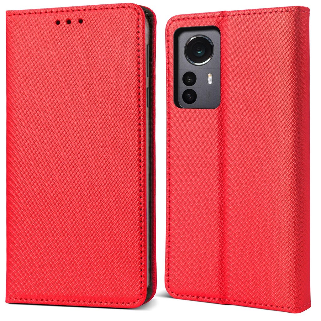Moozy Case Flip Cover Xiaomi 12 Prolle, punainen hinta ja tiedot | Puhelimen kuoret ja kotelot | hobbyhall.fi