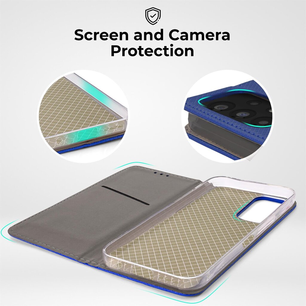 Moozy Case Flip Cover Samsung A13 4G:lle, tummansininen hinta ja tiedot | Puhelimen kuoret ja kotelot | hobbyhall.fi