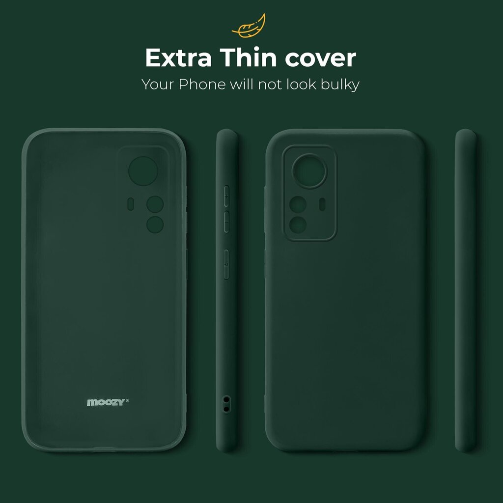 Moozy Minimalist -sarjan silikonikotelo Xiaomi 12 Prolle, Midnight Green hinta ja tiedot | Puhelimen kuoret ja kotelot | hobbyhall.fi