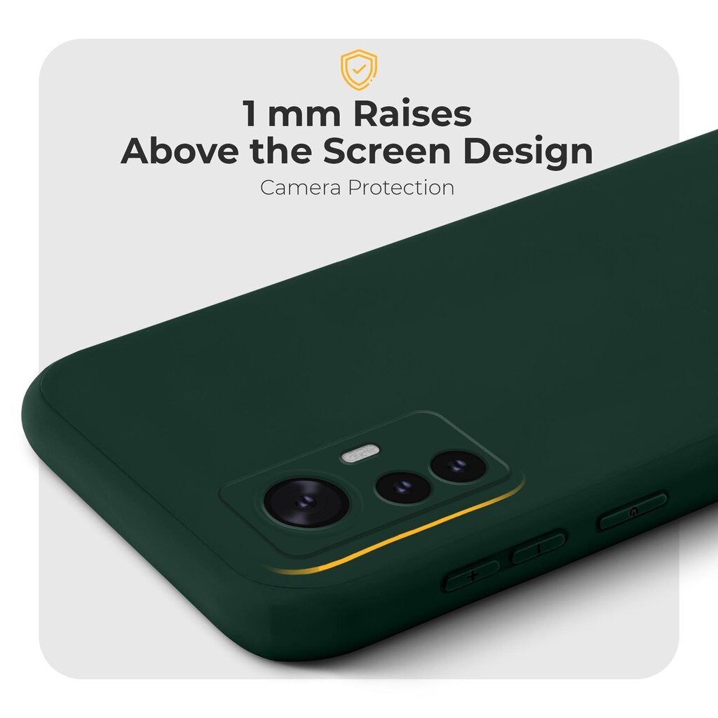 Moozy Minimalist -sarjan silikonikotelo Xiaomi 12 Prolle, Midnight Green hinta ja tiedot | Puhelimen kuoret ja kotelot | hobbyhall.fi