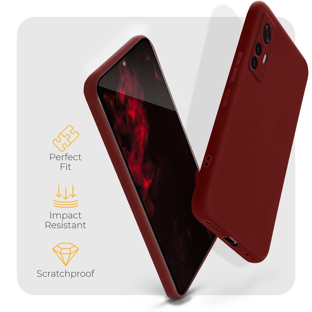 Moozy Minimalist -sarjan silikonikotelo Xiaomi 12 Prolle, viininpunainen hinta ja tiedot | Puhelimen kuoret ja kotelot | hobbyhall.fi