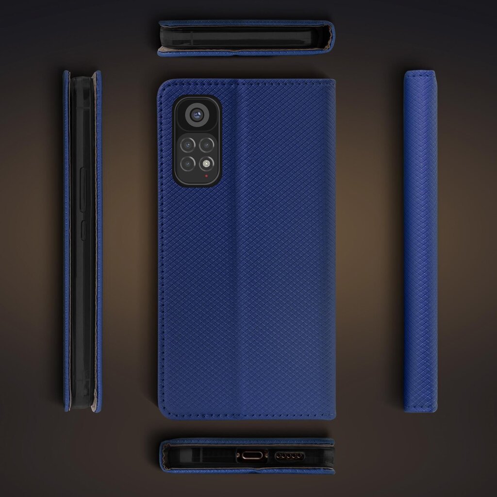 Moozy Case Flip Cover Xiaomi Redmi Note 11 Pro 5G/4G:lle, Tummansininen hinta ja tiedot | Puhelimen kuoret ja kotelot | hobbyhall.fi