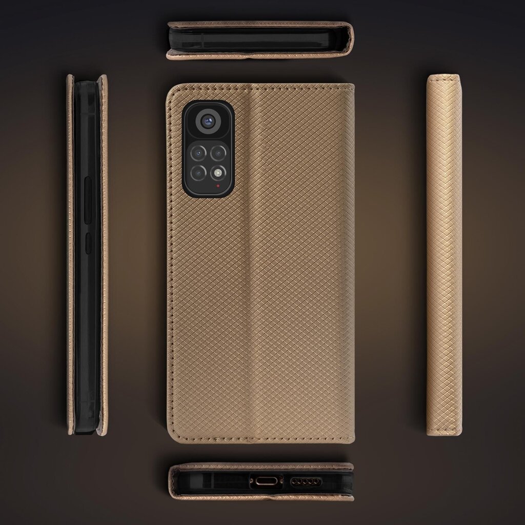 Moozy Case Flip Cover Xiaomi Redmi Note 11/11S:lle, kulta hinta ja tiedot | Puhelimen kuoret ja kotelot | hobbyhall.fi