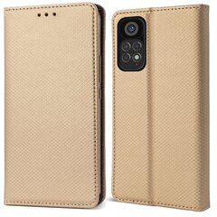 Moozy Case Flip Cover Xiaomi Redmi Note 11/11S:lle, kulta hinta ja tiedot | Puhelimen kuoret ja kotelot | hobbyhall.fi