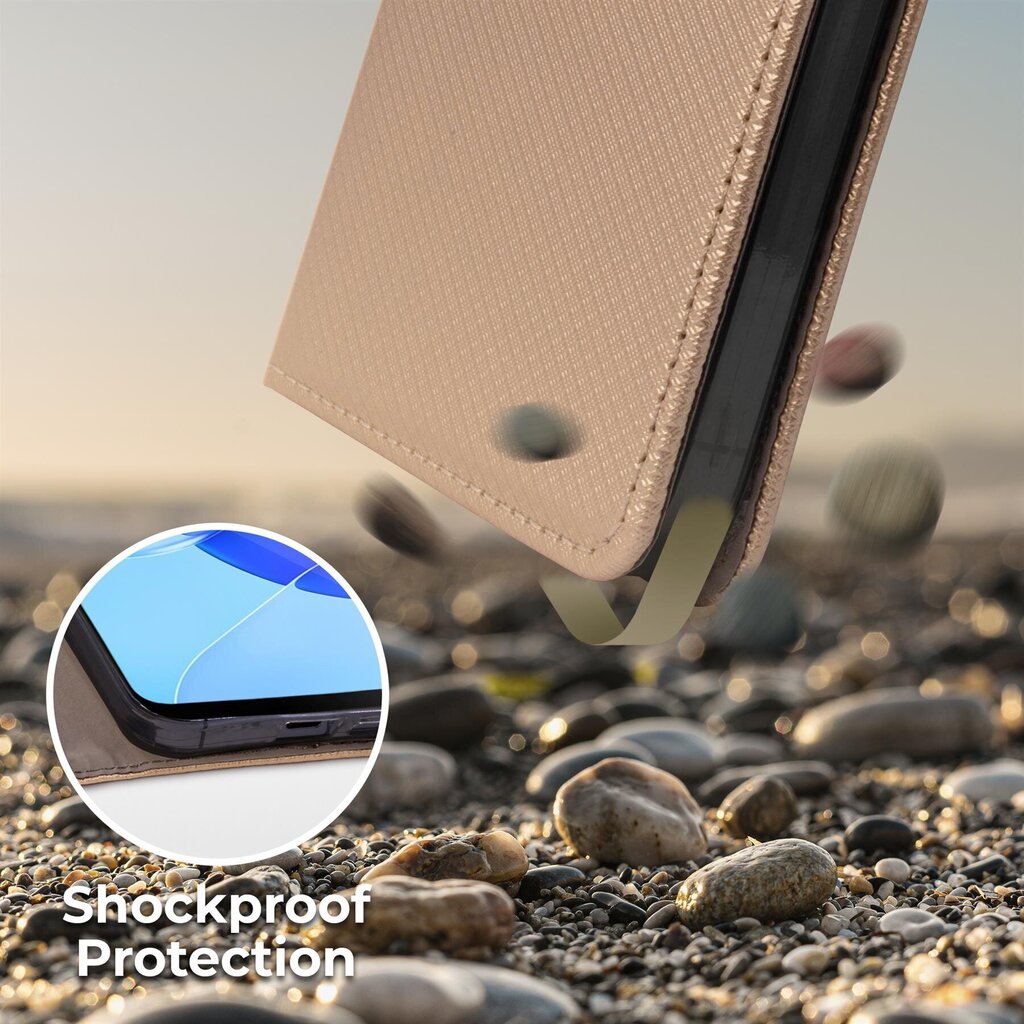 Moozy Case Flip Cover Xiaomi Redmi Note 11/11S:lle, kulta hinta ja tiedot | Puhelimen kuoret ja kotelot | hobbyhall.fi