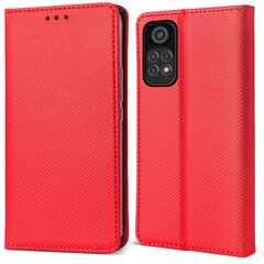 Moozy Case Flip Cover Xiaomi Redmi Note 11/11S:lle, punainen hinta ja tiedot | Puhelimen kuoret ja kotelot | hobbyhall.fi
