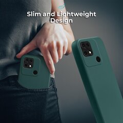 Moozy Lifestyle, Silikonikotelo Xiaomi Redmi 10C:lle, Tummanvihreä hinta ja tiedot | Puhelimen kuoret ja kotelot | hobbyhall.fi
