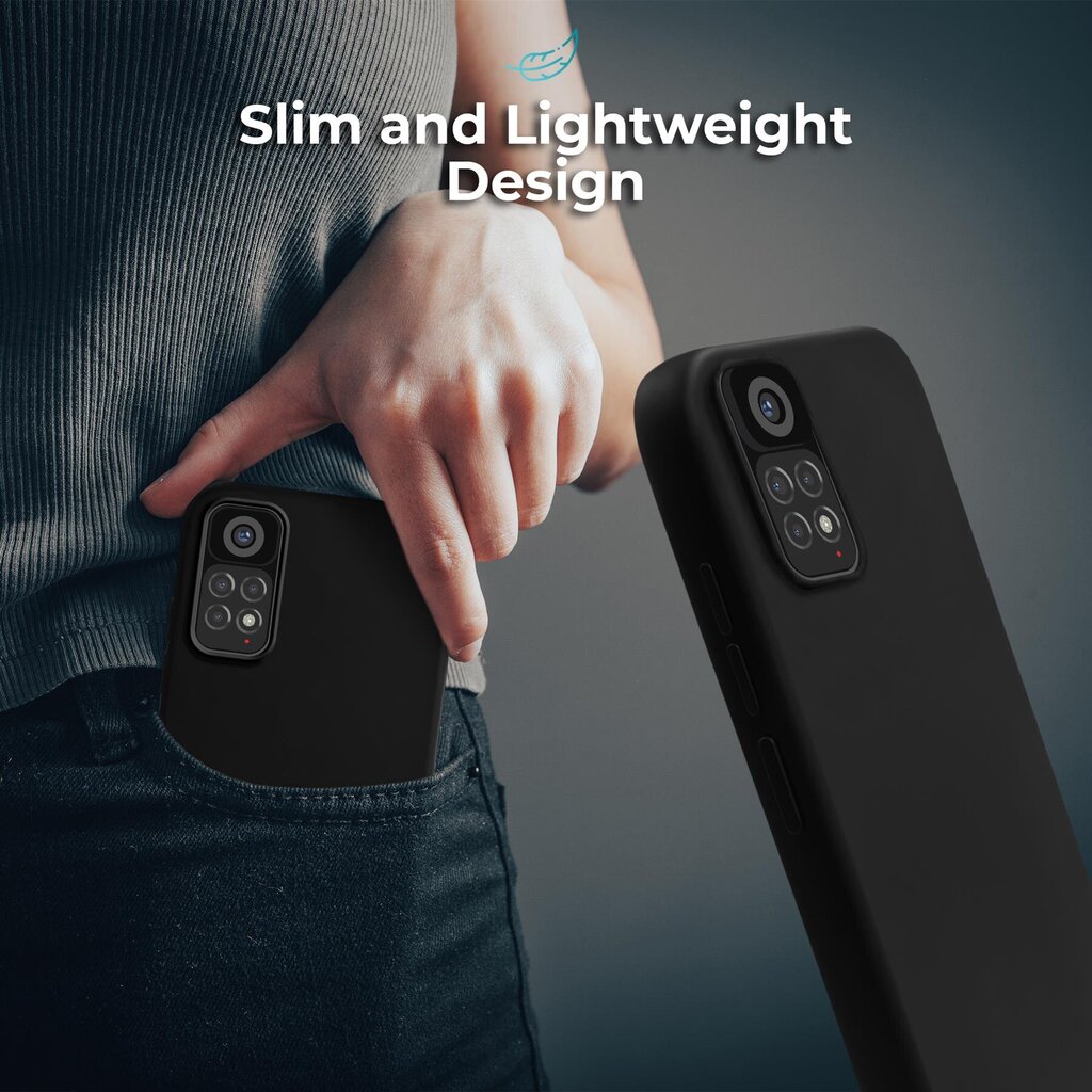 Moozy Lifestyle, Silikonikotelo Xiaomi Redmi Note 11 Pro 5G:lle ja 4G:lle, musta hinta ja tiedot | Puhelimen kuoret ja kotelot | hobbyhall.fi