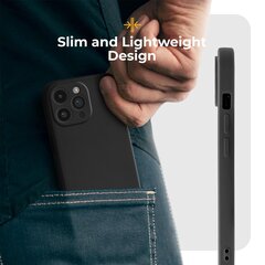 Moozy Minimalist -sarjan silikonikotelo iPhone 14 Pro Max -puhelimelle, musta hinta ja tiedot | Puhelimen kuoret ja kotelot | hobbyhall.fi