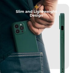 Moozy Minimalist -sarjan silikonikotelo iPhone 14 Pro Max -puhelimelle, tummanvihreä hinta ja tiedot | Puhelimen kuoret ja kotelot | hobbyhall.fi