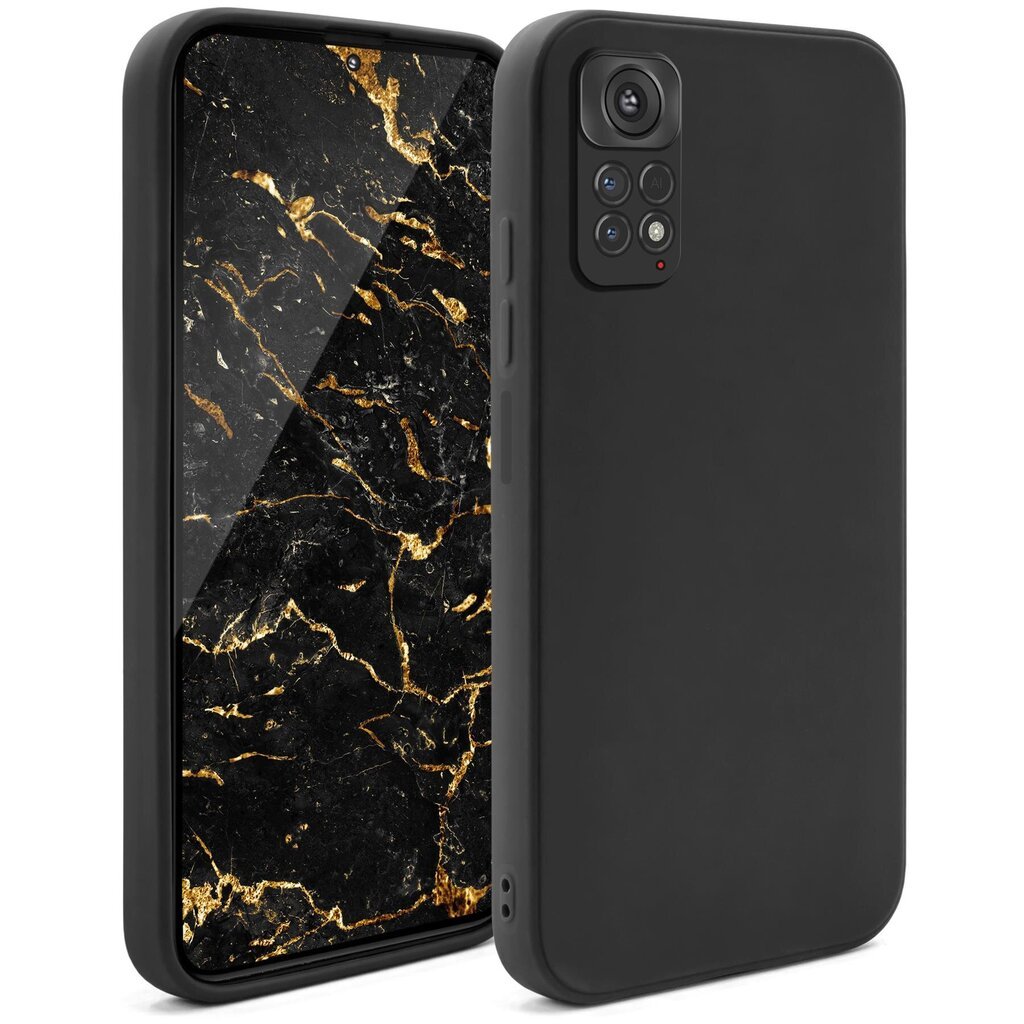 Moozy Minimalist -sarjan silikonikotelo Xiaomi Redmi Note 11/11S:lle, musta hinta ja tiedot | Puhelimen kuoret ja kotelot | hobbyhall.fi