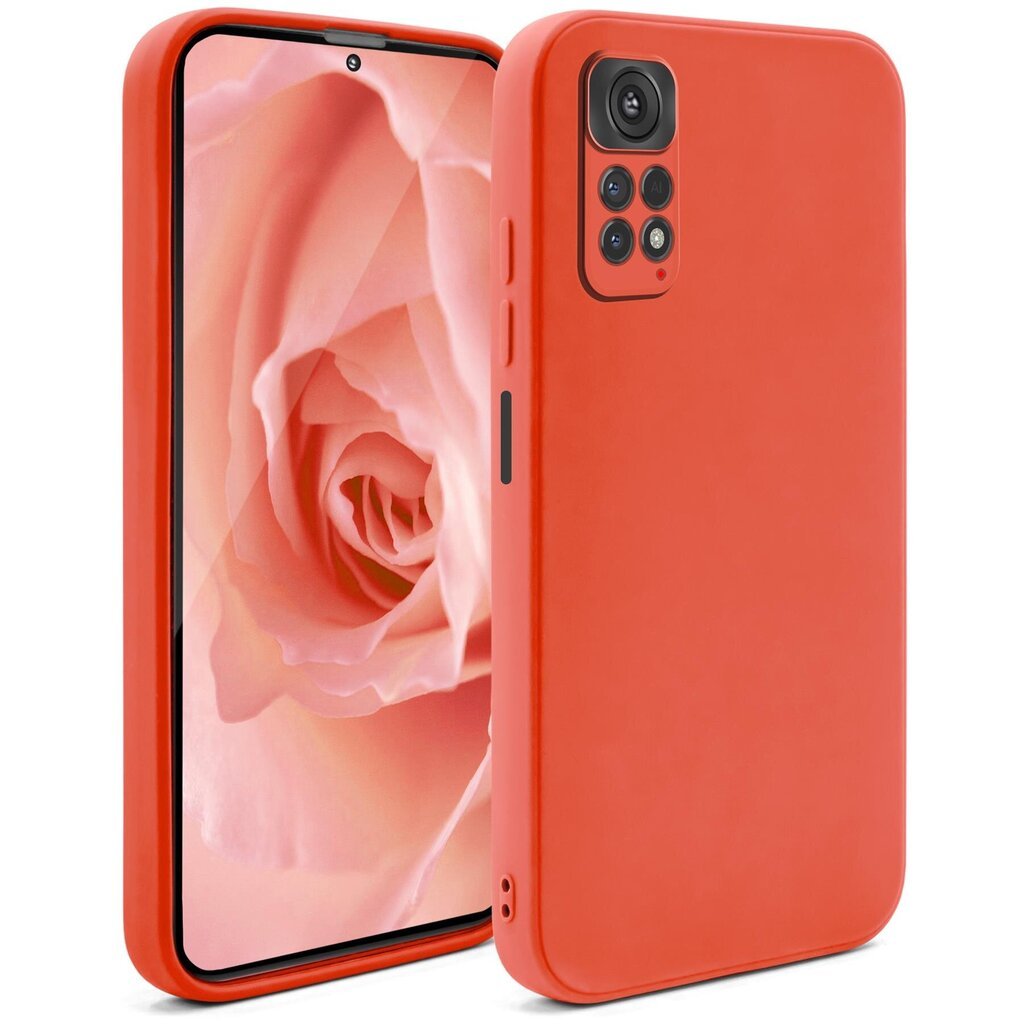 Moozy Minimalist -sarjan silikonikotelo Xiaomi Redmi Note 11/11S:lle, punainen hinta ja tiedot | Puhelimen kuoret ja kotelot | hobbyhall.fi