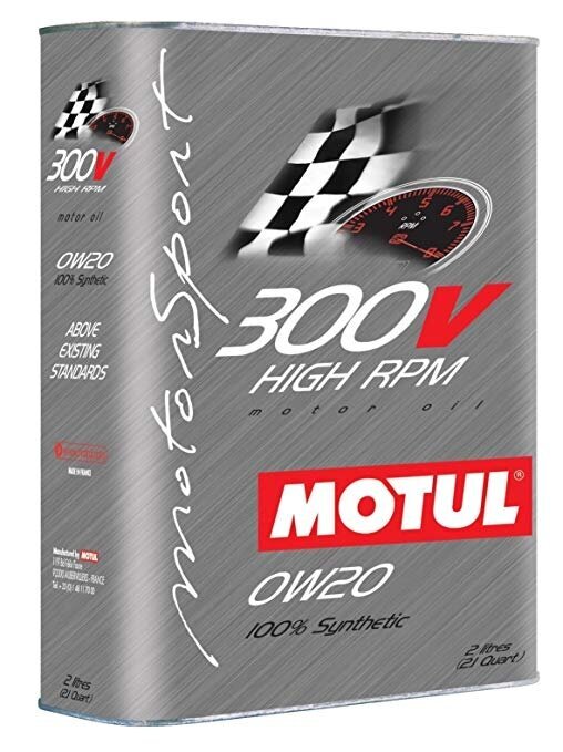 Moottoriöljy Motul 300V High Rpm 0W20, 104239, 2 l. hinta ja tiedot | Moottoriöljyt | hobbyhall.fi