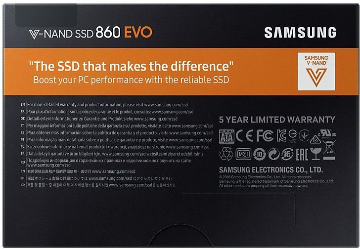 Sisäinen kiintolevy Samsung 860 EVO SATA III 2.5" SSD 250GB hinta ja tiedot | Kovalevyt | hobbyhall.fi