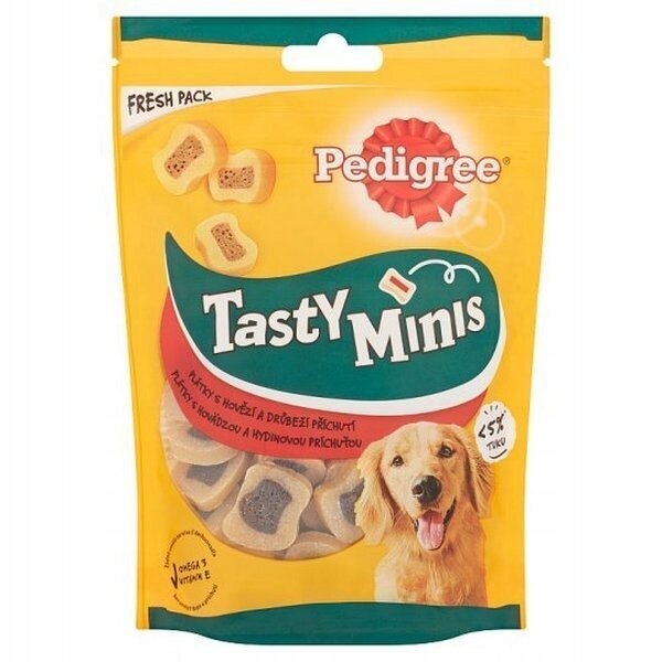 Pedigree Tasty Bites Chewy Slices naudanlihalla, 6x155 g hinta ja tiedot | Koiran herkut | hobbyhall.fi