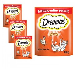Dreamies Mega Pack kissoille kanalla, 4x180 g hinta ja tiedot | Kissan herkut | hobbyhall.fi