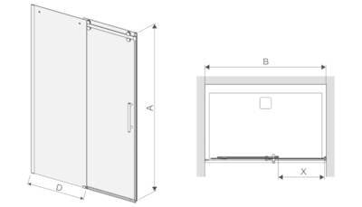 Suihkuovet Sanplast Altus D2/ALTIIa 170-180s hinta ja tiedot | Suihkuseinät ja -ovet | hobbyhall.fi