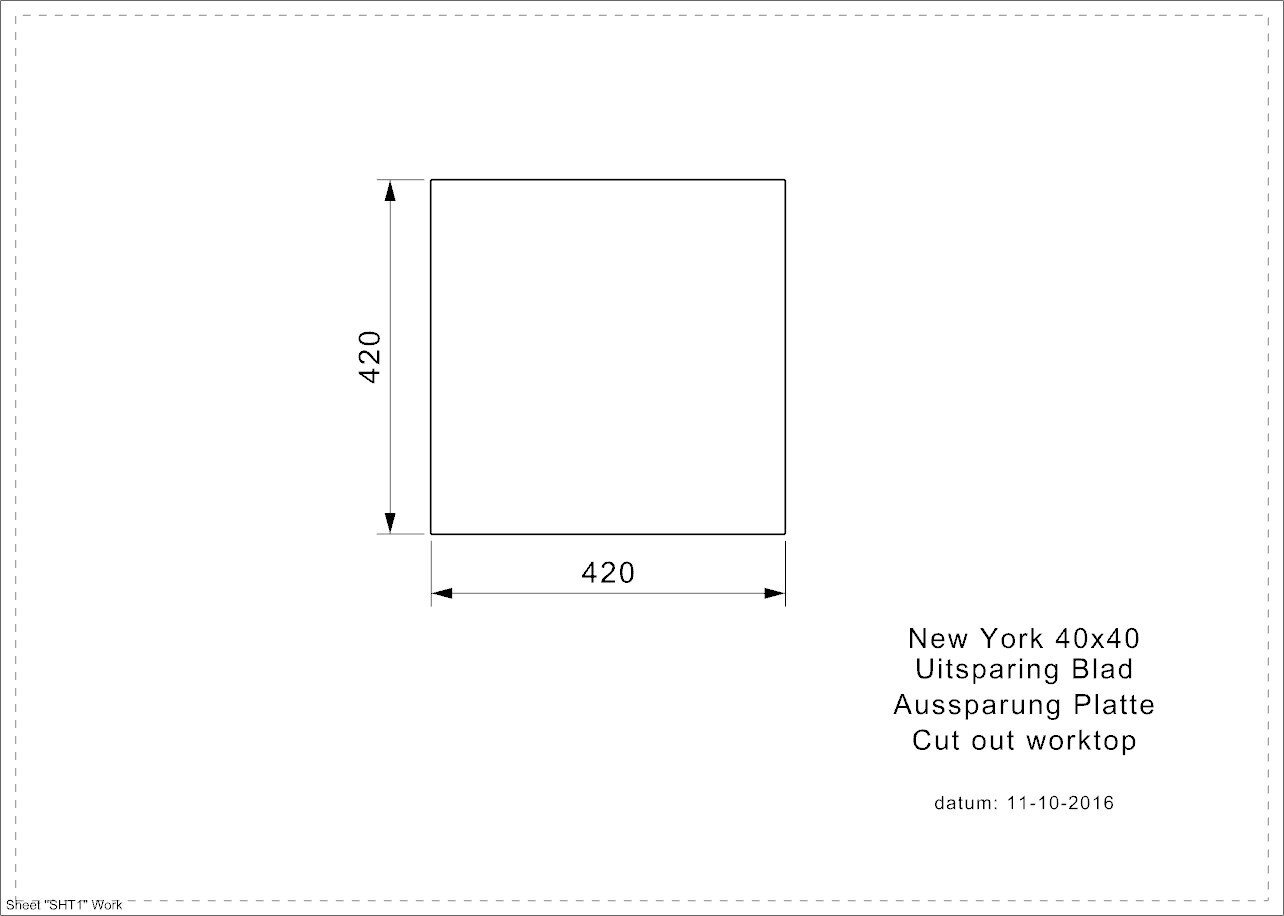 Tiskiallas Reginox New York (L), 72 cm x 40 cm, ruostumaton teräs hinta ja tiedot | Keittiöaltaat | hobbyhall.fi