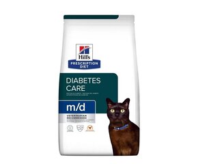 Hills Prescription Diet M/D Diabetes Feline With Chicken, kana, diabetesta sairastaville ja ylipainoisille kissoille, 3 kg hinta ja tiedot | Kissan kuivaruoka | hobbyhall.fi