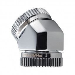 PHANTEKS Glacier Hard-Tube connector 2x 16mm 45 deg Chromium (PH-A45_CR_16) hinta ja tiedot | Vesijäähdytystarvikkeet | hobbyhall.fi