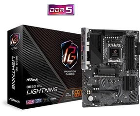 MB ASRock AMD AM5 B650 PG LIGHTNING hinta ja tiedot | Emolevyt | hobbyhall.fi