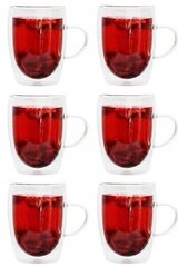 Double glass kahvi- ja teelasit - 300 ml, 6 kpl hinta ja tiedot | Lasit, mukit ja kannut | hobbyhall.fi