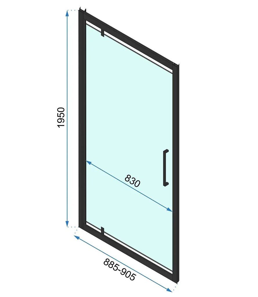 Suihkuovi REA Rapid Swing Kromi, 90cm,100cm hinta ja tiedot | Suihkuseinät ja -ovet | hobbyhall.fi