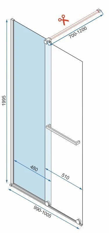 Suihkuseinä REA Cortis Gold, 100cm,120cm hinta ja tiedot | Suihkuseinät ja -ovet | hobbyhall.fi