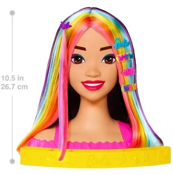Setti Barbie Stailauspää muuttuva väri, 20 kpl hinta ja tiedot | Tyttöjen lelut | hobbyhall.fi