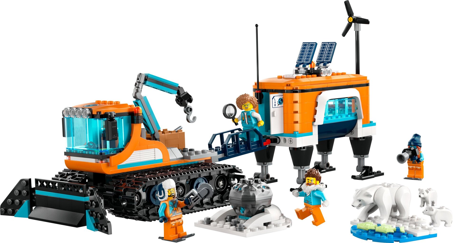 60378 LEGO® City Arktinen tutkimusmatkailija, kuorma-auto ja mobiililaboratorio hinta ja tiedot | LEGOT ja rakennuslelut | hobbyhall.fi