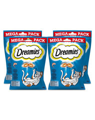 Dreamies ravinto Mega Pack kissoille, sisältää lohta, 4x180 g hinta ja tiedot | Kissan herkut | hobbyhall.fi