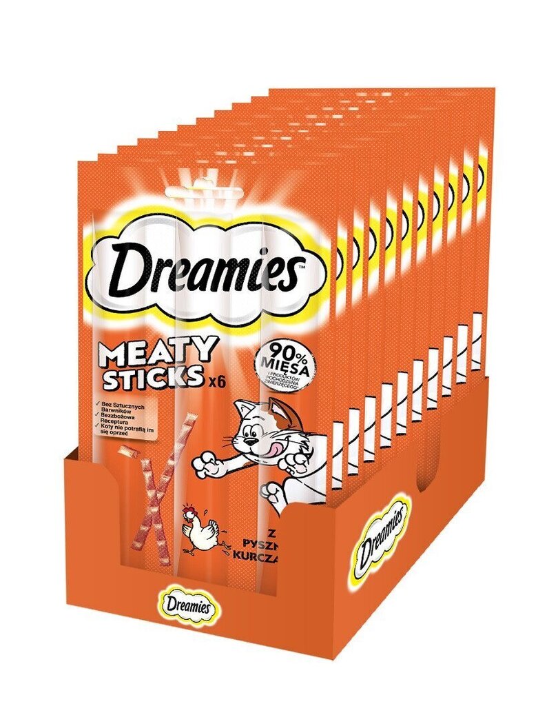 Dreamies ravinto aikuisille kissoille, sisältää kanaa, 14x30 g hinta ja tiedot | Kissan herkut | hobbyhall.fi