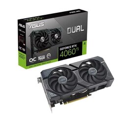 Asus Dual GeForce RTX 4060 Ti OC Edition (DUAL-RTX4060TI-O16G) hinta ja tiedot | Näytönohjaimet | hobbyhall.fi