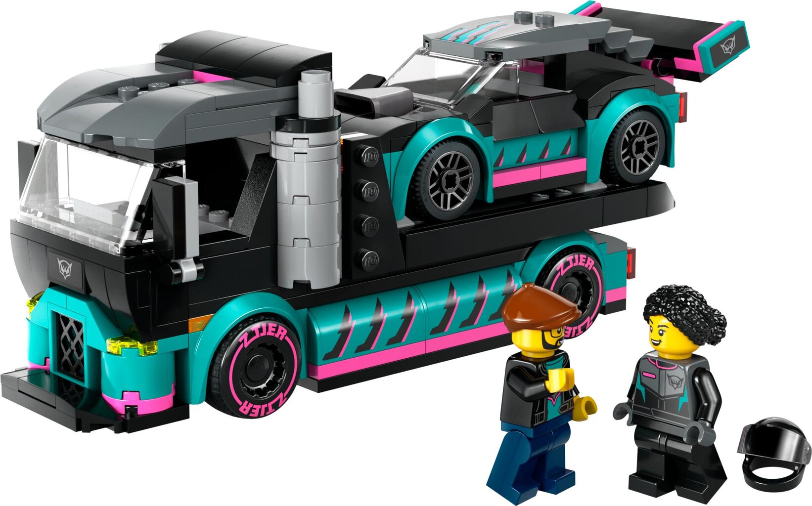 60406 LEGO® City Kilpa-auto ja autonkuljetusauto hinta ja tiedot | LEGOT ja rakennuslelut | hobbyhall.fi