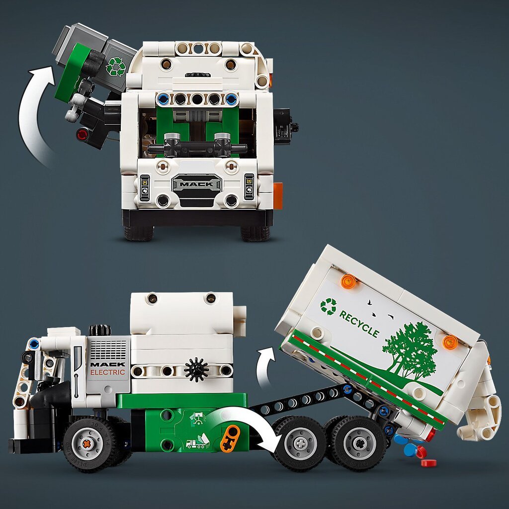 42167 Lego® Technic Mack® LR Electric Jäteauto hinta ja tiedot | LEGOT ja rakennuslelut | hobbyhall.fi