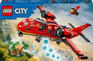 60413 Lego® City Palokunnan pelastuslentokone hinta ja tiedot | LEGOT ja rakennuslelut | hobbyhall.fi