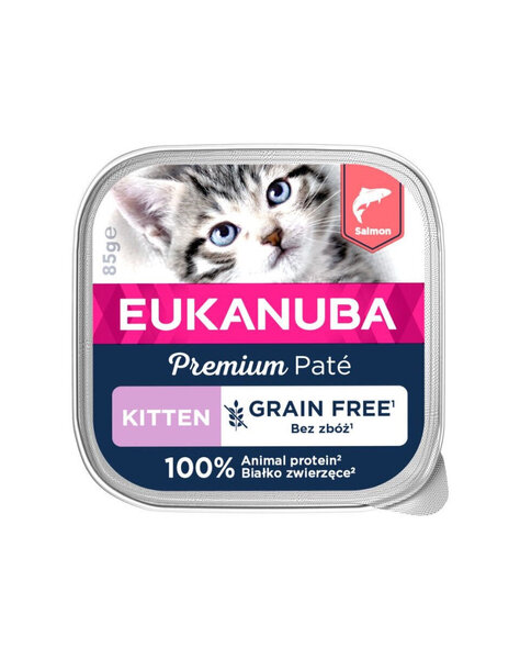 Eukanuba Grain Free Kitten ravinto lohella kissanpennuille, 2 kg