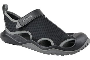 Crocs™ miesten vapaa-ajan jalkineet Swiftwater Mesh Deck Sandal Men's, musta 42,5 hinta ja tiedot | Miesten sandaalit ja tossut | hobbyhall.fi