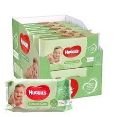 Kosteuspyyhkeet Huggies Natural Care 10x56 kpl hinta ja tiedot | Huggies Vauvan hoito | hobbyhall.fi