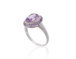 Kultasormus timantilla Amethyst Greatness DS01G629 hinta ja tiedot | Sormukset | hobbyhall.fi