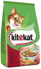 Kitekat kissoille naudanlihalla ja vihanneksilla, 1,8 kg x 6 kpl hinta ja tiedot | Kitekat Lemmikit | hobbyhall.fi