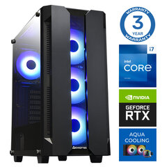 INTOP AQUA i7-14700F 16GB DDR5 2TB SSD M.2 NVME+2TB RTX3060 12GB no-OS hinta ja tiedot | Pöytätietokoneet | hobbyhall.fi