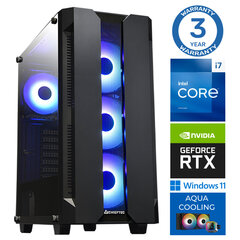 INTOP AQUA i7-14700F 16GB DDR5 2TB SSD M.2 NVME+2TB RTX3060 12GB WIN11 hinta ja tiedot | Pöytätietokoneet | hobbyhall.fi