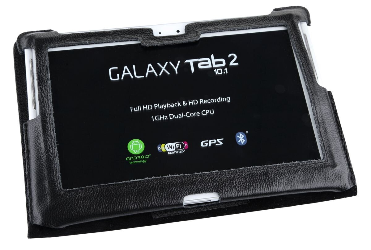 Musta Kotelo Samsung Galaxy Tab P5100 (Aitoa Nahkaa) hinta ja tiedot | Tablettien kotelot ja muut tarvikkeet | hobbyhall.fi