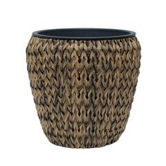 Istutuskone WICKER 28x28xH28cm, ruskehtavan beige hinta ja tiedot | Kukkaruukut | hobbyhall.fi