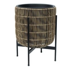 Kukkaruukku WICKER telineen kanssa 38x38xH49cm, vaalean ruskea hinta ja tiedot | Kukkaruukut | hobbyhall.fi